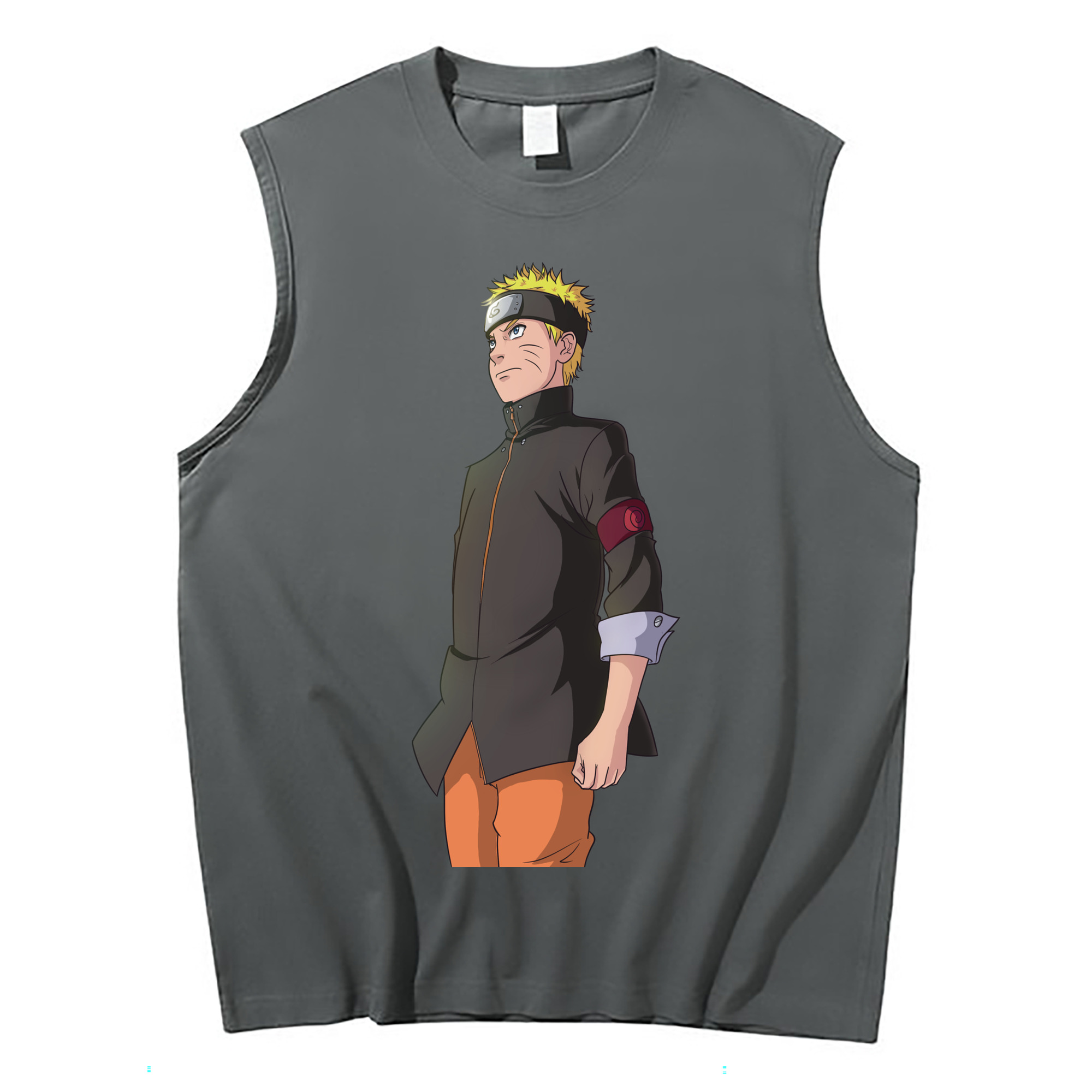 （画像用） NARUTO -ナルト- うずまき ナルト Uzumaki Naruto コットン100％タンクトップ（フロントプリント）